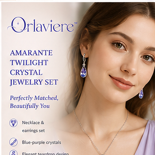 Orlaviere™ Amarante Twilight Blue Purple Crystal Jewelry Set